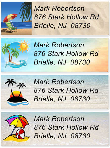 Beach Sheet Labels Label Headquarters Com