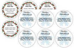 Circle Christmas Sheet Labels