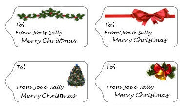 Christmas Gift Tag Labels