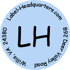 CIRCLE Sheet Labels - 1.625"  with Monogram or Logo