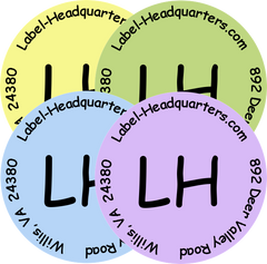 CIRCLE Sheet Labels - 1.625" with Monogram or Logo
