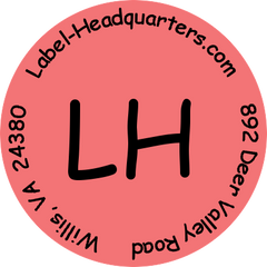 CIRCLE Sheet Labels - 1.625" with Monogram or Logo