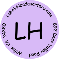 CIRCLE Sheet Labels - 1.625" with Monogram or Logo