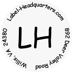 CIRCLE Sheet Labels - 1.625" with Monogram or Logo
