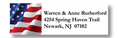 Classic American Flag Address Labels on Sheets