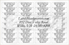 Personalized Address Label Sheets