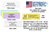 Personalized Address Label Sheets