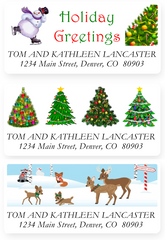 Cute Christmas Address Labels on Sheets