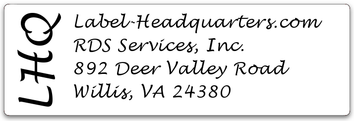 Edge Monogram Address Label Sheets (1 7/8" x 5/8")