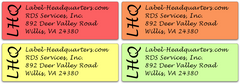 Edge Monogram Address Label Sheets (1 7/8" x 5/8")