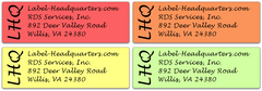 Edge Monogram Address Label Sheets  (1 7/8" x 5/8")