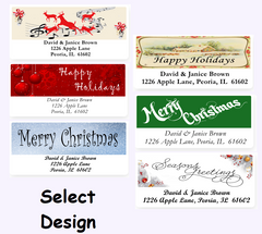 Elegant Christmas Address Labels on Sheets