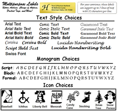 Traditional Address Label Sheets (approximately 1 7/8" x 5/8")