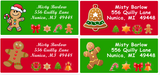 Gingerbread Cookie Variety Sheets of Address Labels