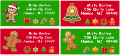 Gingerbread Cookie Variety Sheets of Address Labels