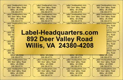 Personalized Address Label Sheets