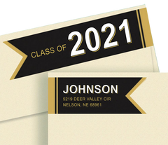 Graduation Wrap Around Diecut Sheet Labels