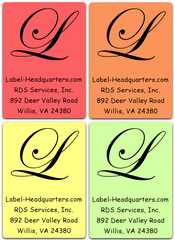 Grand Monogram Sheet Labels - 1.75" x 1.25"