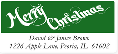 Elegant Christmas Address Labels on Sheets