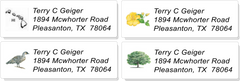 USA STATE:  Bird, Flower, Tree, and Outline Sheet Labels