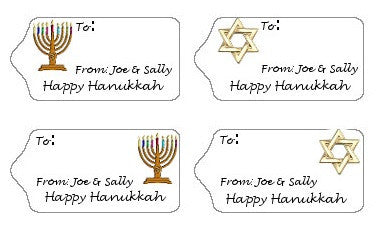 Hanukkah Gift Tag Labels