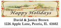 Elegant Christmas Address Labels on Sheets