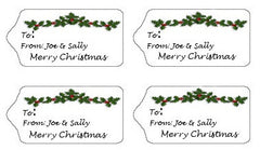 Christmas Gift Tag Labels