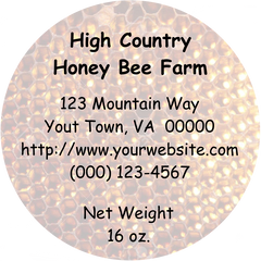 Honey/Maple Circle Sheet Labels
