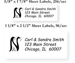 Live Letters Monogram Address Labels on Sheets