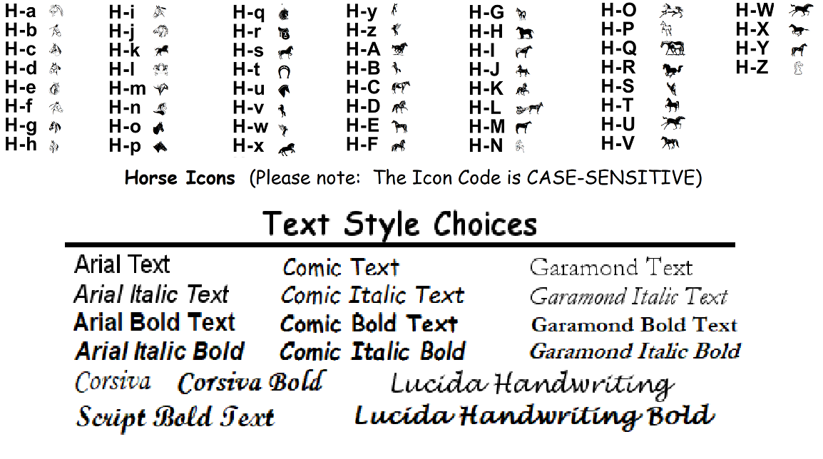 Horse Icon Address Labels on Sheets