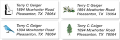 USA STATE:  Bird, Flower, Tree, and Outline Sheet Labels