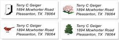 USA STATE:  Bird, Flower, Tree, and Outline Sheet Labels