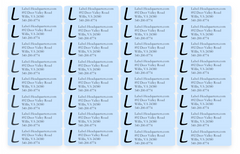 Traditional Address Label Sheets (approximately 1 7/8" x 5/8")
