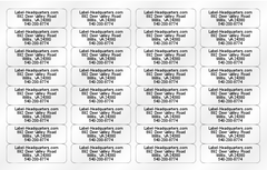 Traditional Address Label Sheets (approximately 1 7/8" x 5/8")