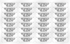 Traditional Address Label Sheets  (approximately 1 7/8" x 5/8")