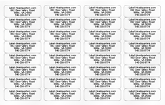 Traditional Address Label Sheets (approximately 1 7/8" x 5/8")