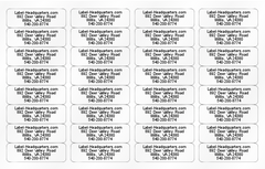 Traditional Address Label Sheets  (approximately 1 7/8" x 5/8")