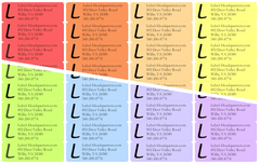 PR - Traditional Address Label Sheets  (approximately 1 7/8" x 5/8")