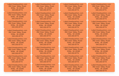 Traditional Address Label Sheets (approximately 1 7/8" x 5/8")