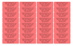 Traditional Address Label Sheets (approximately 1 7/8" x 5/8")