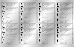 Traditional Address Label Sheets (approximately 1 7/8" x 5/8")