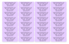 PR - Traditional Address Label Sheets  (approximately 1 7/8" x 5/8")