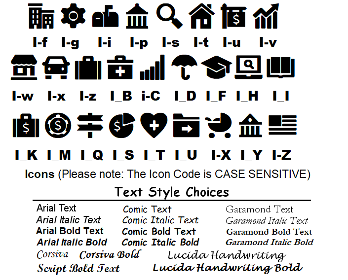 Icon Address Labels on Sheets