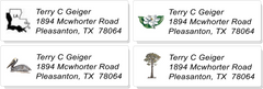 USA STATE:  Bird, Flower, Tree, and Outline Sheet Labels