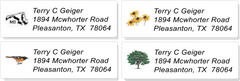 USA STATE:  Bird, Flower, Tree, and Outline Sheet Labels