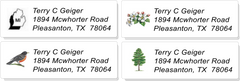 USA STATE:  Bird, Flower, Tree, and Outline Sheet Labels