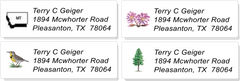 USA STATE:  Bird, Flower, Tree, and Outline Sheet Labels