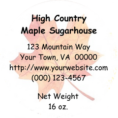 Honey/Maple Circle Sheet Labels