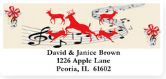 Elegant Christmas Address Labels on Sheets