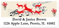 Christmas Address Labels on Sheets with Deer